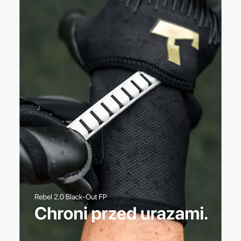 Rękawice bramkarskie T1TAN Rebel 2.0 Black-Out FP black 6