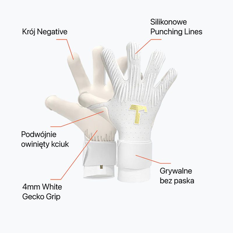 Rękawice bramkarskie T1TAN Rebel 2.0 White-Out white 3