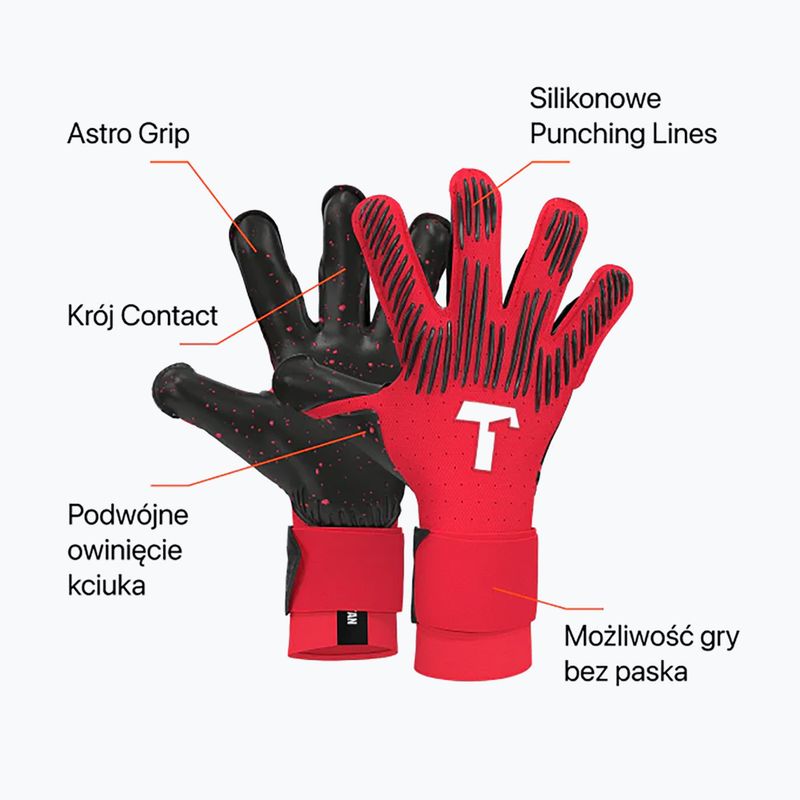 Rękawice bramkarskie T1TAN Rebel 2.0 Solar Red red 2