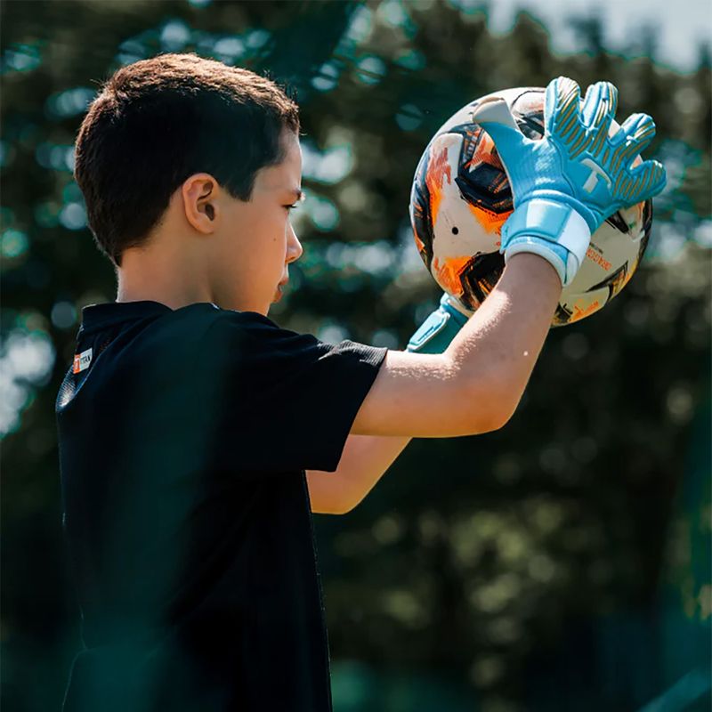 Rękawice bramkarskie dziecięce T1TAN Rebel 2.0 Sky Blue Junior sky blue/white 2