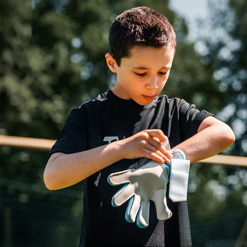 Rękawice bramkarskie dziecięce T1TAN Rebel 2.0 Sky Blue Junior FP sky blue/white 3