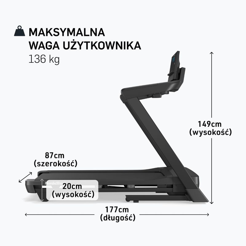 Bieżnia elektryczna NordicTrack T7 black 2