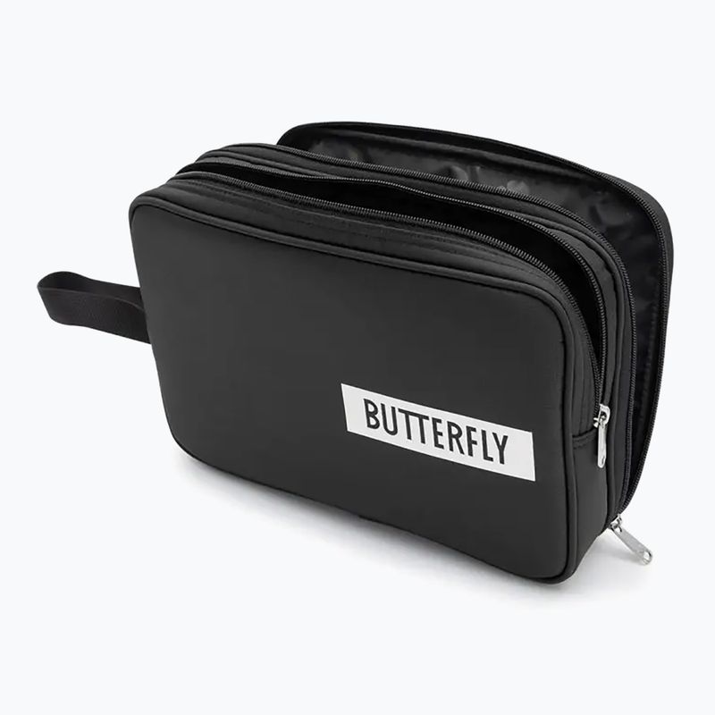 Pokrowiec na rakietkę do tenisa stołowego Butterfly Logo podwójny black 2
