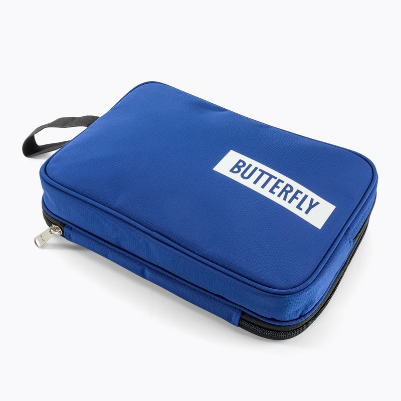 Pokrowiec na rakietkę do tenisa stołowego Butterfly Logo podwójny blue 3