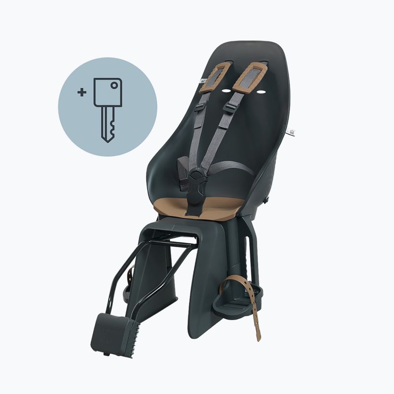 Fotelik rowerowy Urban Iki U-228277 key lock black/brown 2