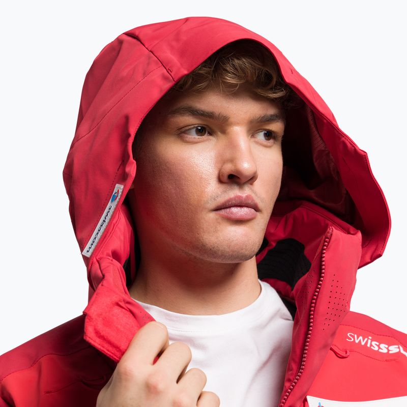 Kurtka narciarska męska Descente Swiss National Team Replica dark red 5