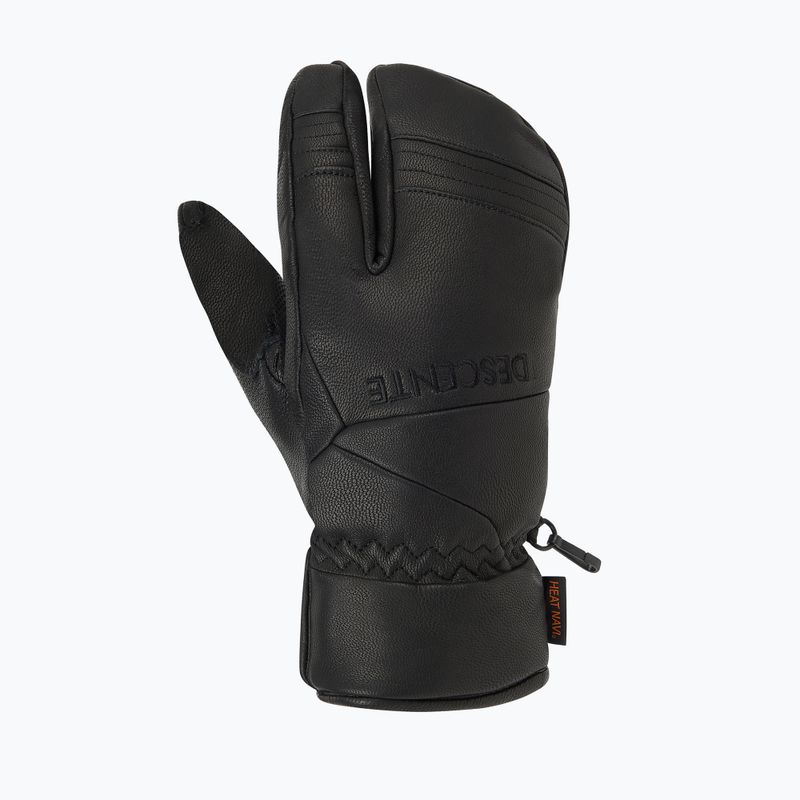Rękawice narciarskie męskie Descente 3 Finger Leather black 2