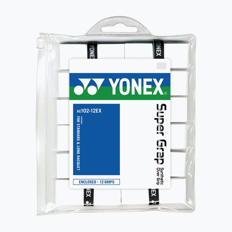 Owijki do rakiet badmintonowych YONEX AC 102-12 12 szt. white