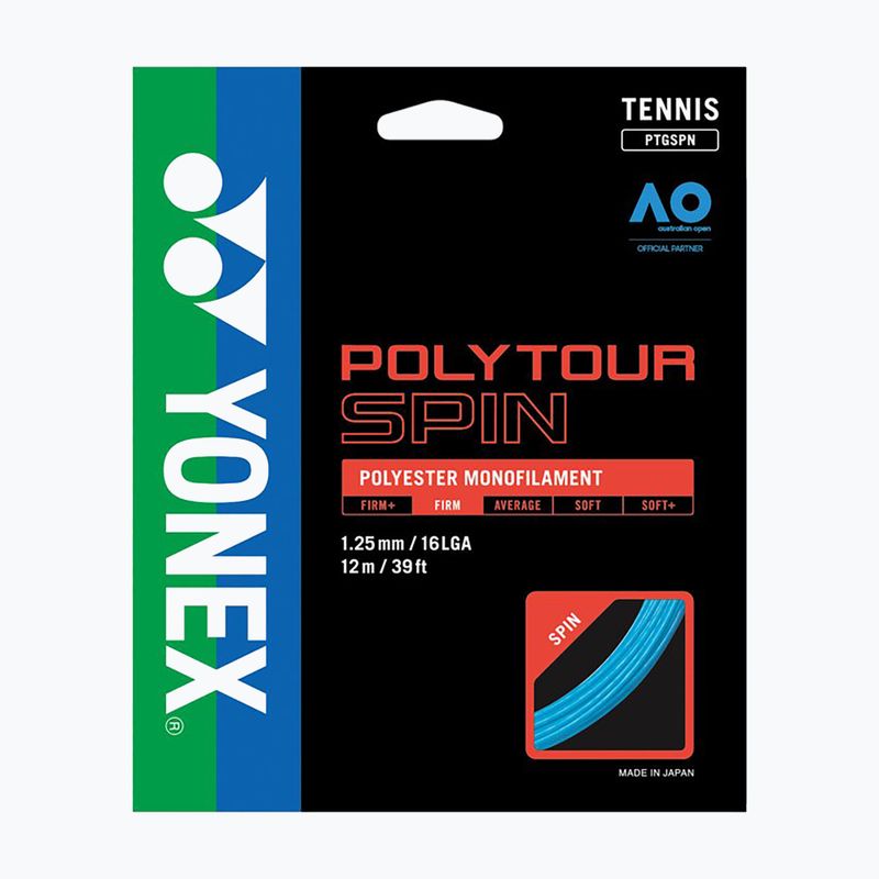 Naciąg tenisowy YONEX Poly Tour Spin 125 Set black