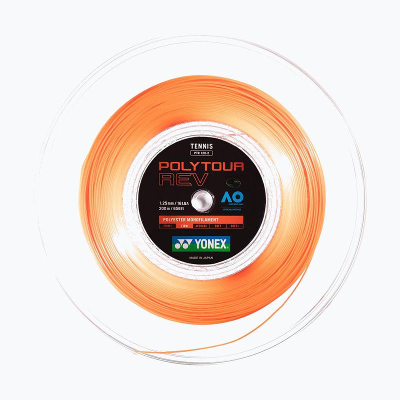 Naciąg tenisowy YONEX Poly Tour Rev 125 Set 12 m orange