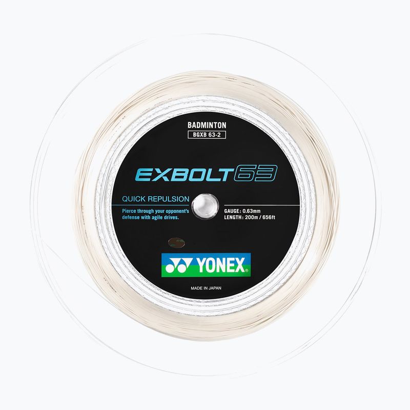 Naciąg badmintonowy YONEX Exbolt 63 Set 10 m white