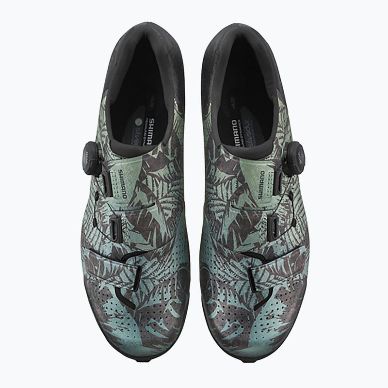 Buty gravelowe męskie Shimano SH-RX801 tropical leaves 3