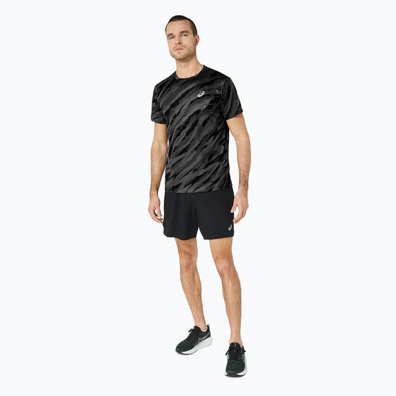 Koszulka do biegania męska ASICS All Over Print Top graphite grey/performance black 2