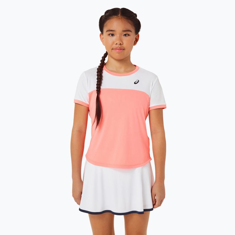 Koszulka dziecięca ASICS Tennis Top guava/brilliant white