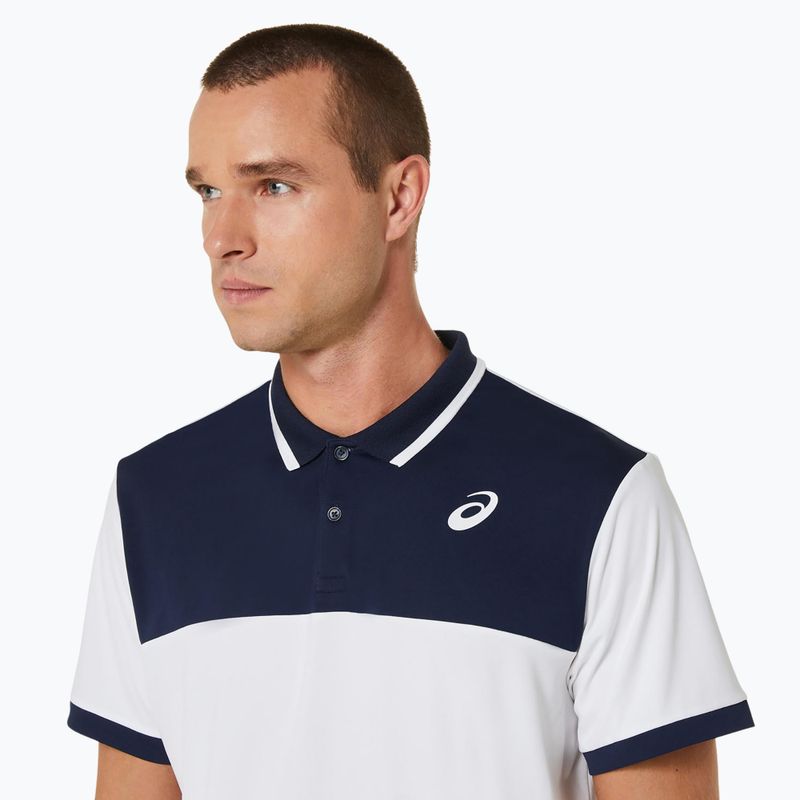 Koszulka polo męska ASICS Court Polo brilliant white/midnight 4