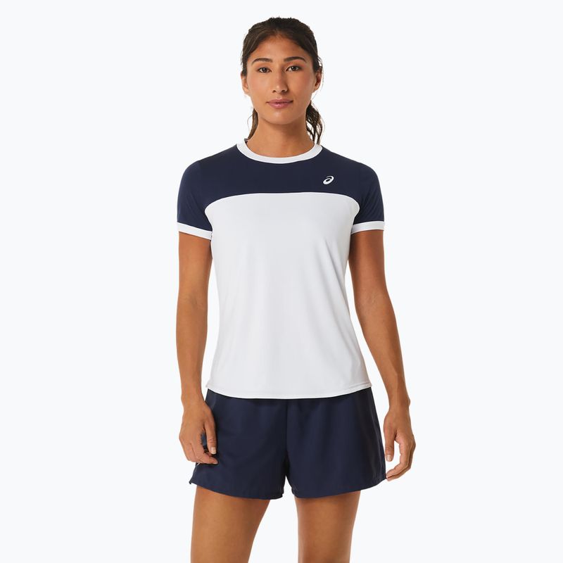 Koszulka tenisowa damska ASICS Court SS Top brilliant white/midnight