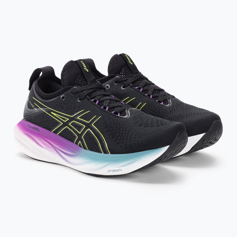 Buty do biegania damskie ASICS Gel-Nimbus 25 black/glow yellow 4