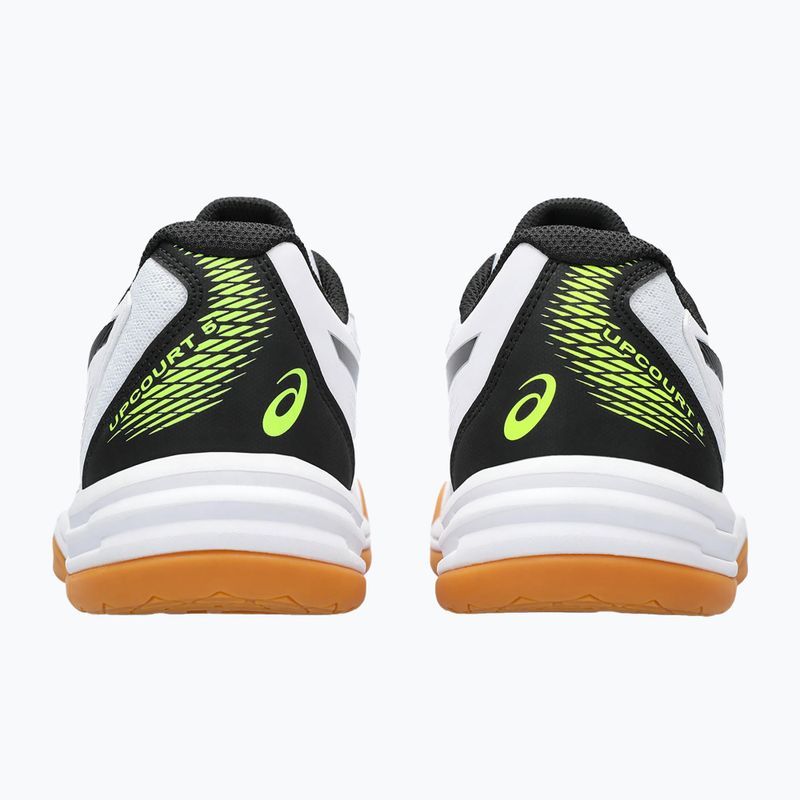 Buty do siatkówki męskie ASICS Upcourt 5 white/safety yellow 8