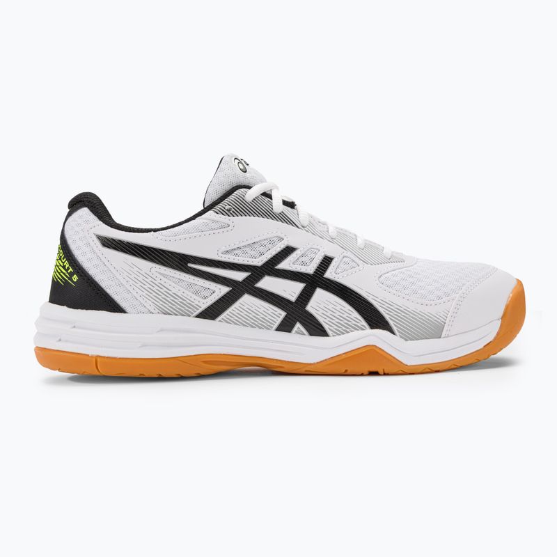 Buty do siatkówki męskie ASICS Upcourt 5 white/safety yellow 2