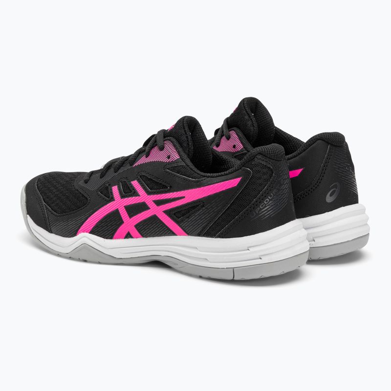 Buty do siatkówki damskie ASICS Upcourt 5 black/hot pink 3