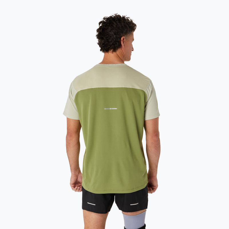Koszulka do biegania męska ASICS Race Top performance dried leaf green/cactus 3
