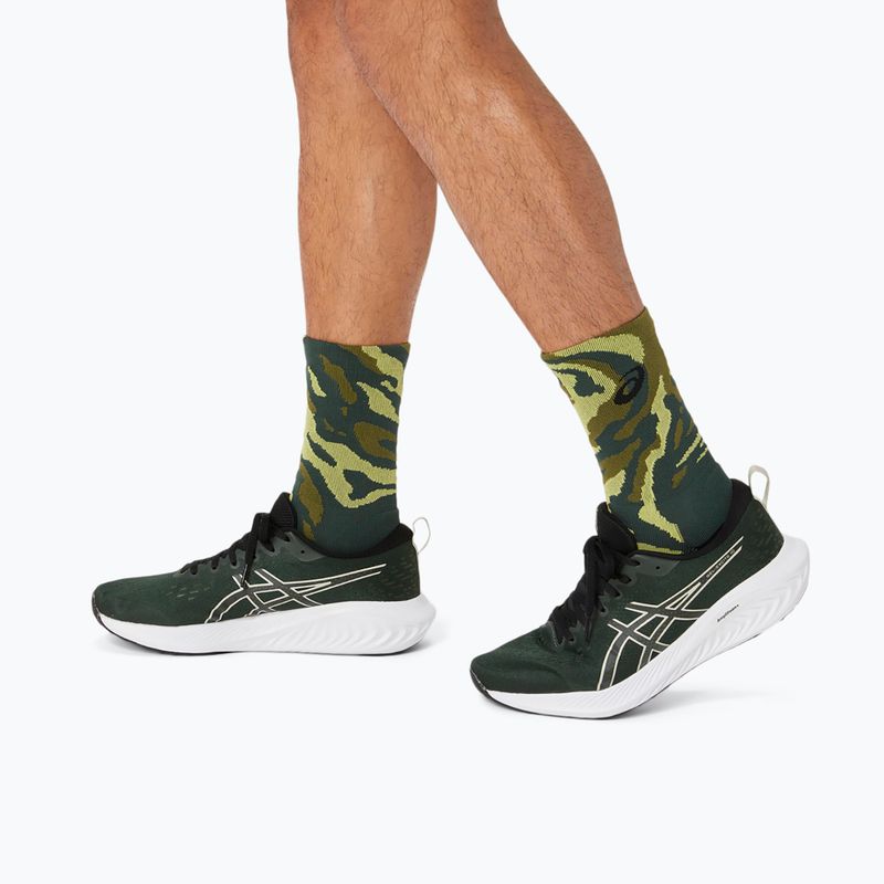 Skarpety ASICS Color Camo Run Crew rain forest/cactus/glow yellow 3