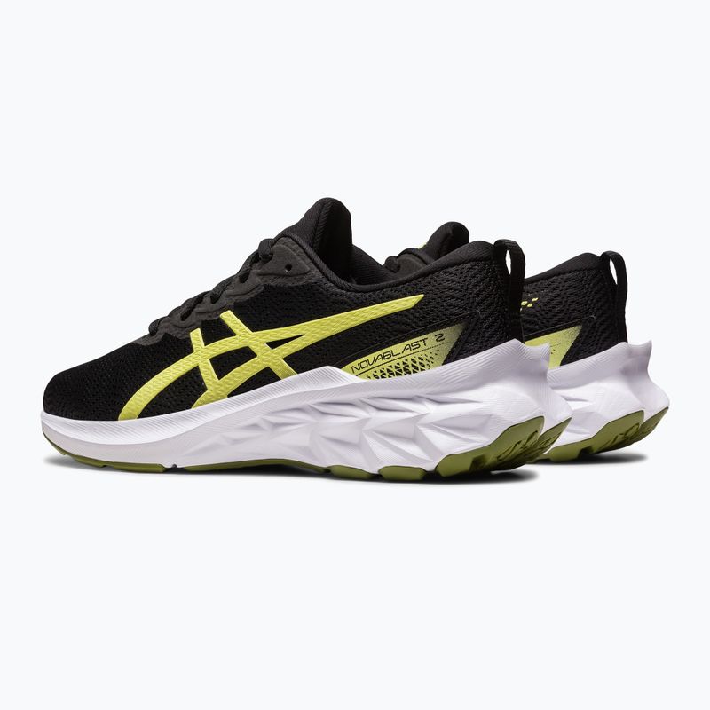 Buty do biegania dziecięce ASICS Novablast 2 GS black/glow yellow 14