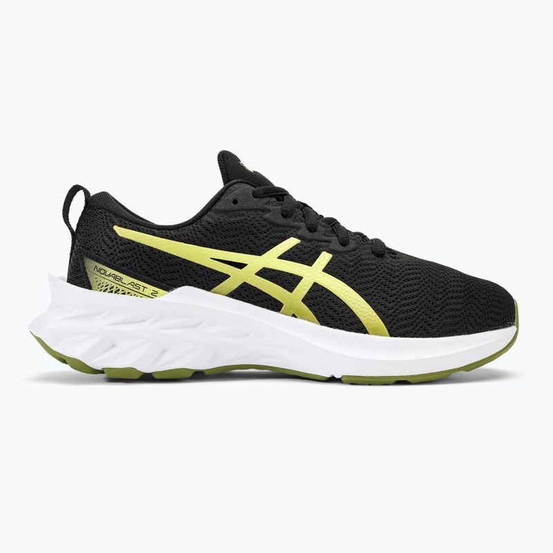 Buty do biegania dziecięce ASICS Novablast 2 GS black/glow yellow 2