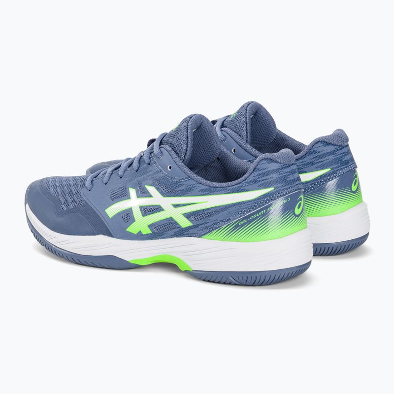 Buty do squasha męskie ASICS Gel-Court Hunter 3 denim blue/lime burst 3