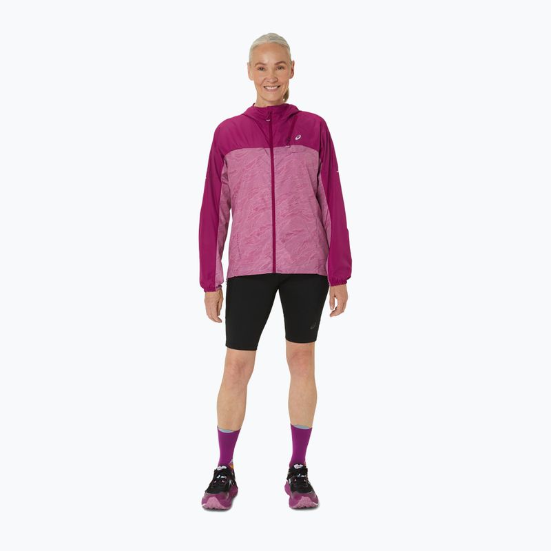 Kurtka do biegania damska ASICS Fujitrail Packable soft berry/blackberry 3