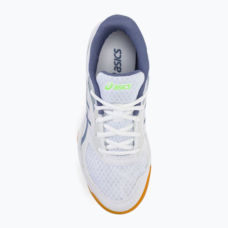 Buty do siatkówki dziecięce ASICS Upcourt 5 GS white/denim blue 7