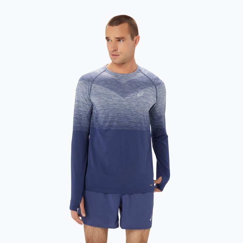 Longsleeve do biegania męski ASICS Seamless thunder blue/denim blue