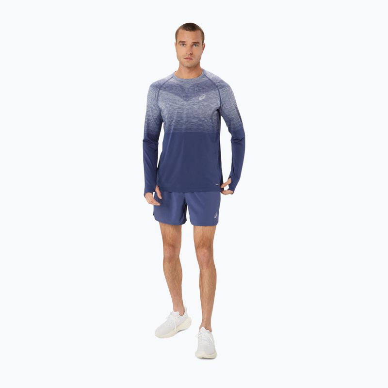 Longsleeve do biegania męski ASICS Seamless thunder blue/denim blue 3