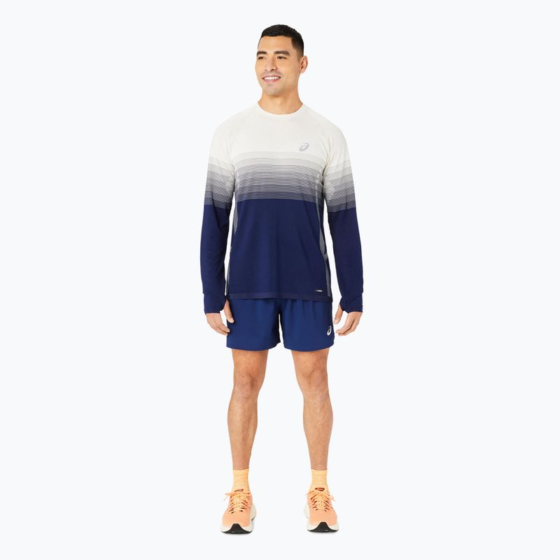 Longsleeve do biegania męski ASICS Seamless birch/blue expanse 2