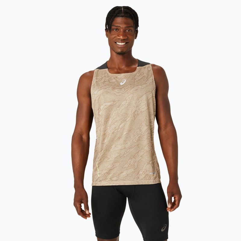 Koszulka do biegania męska ASICS Fujitrail Singlet pepper