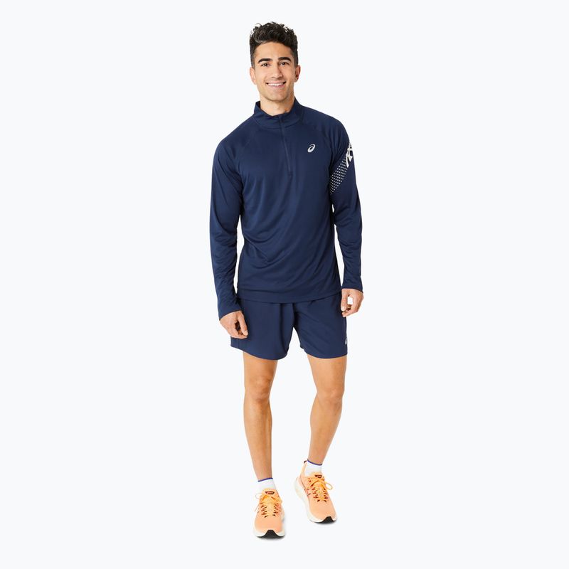 Longsleeve do biegania męski ASICS Icon 1/2 Zip performance blue expanse 2