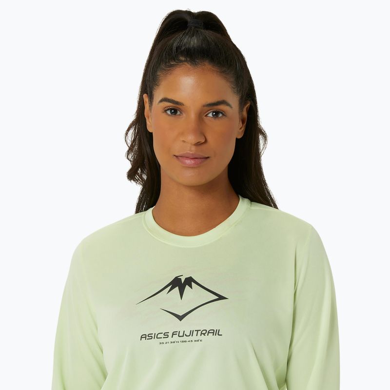 Longsleeve do biegania damski ASICS Fujitrail Logo cool matcha 4