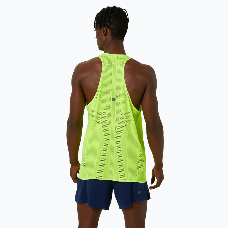 Tank top do biegania męski ASICS Metarun Singlet safety yellow 3