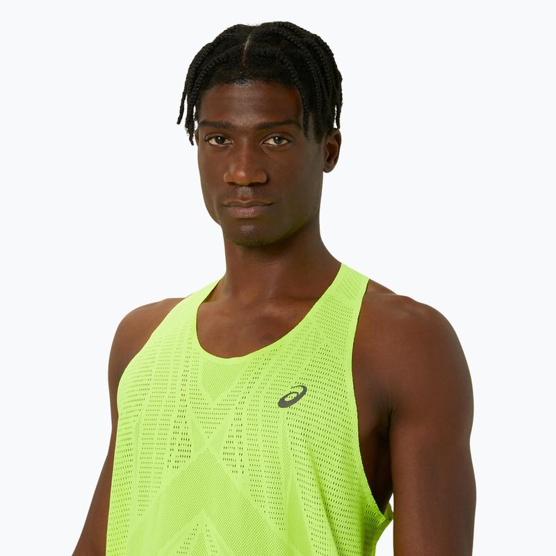 Tank top do biegania męski ASICS Metarun Singlet safety yellow 4