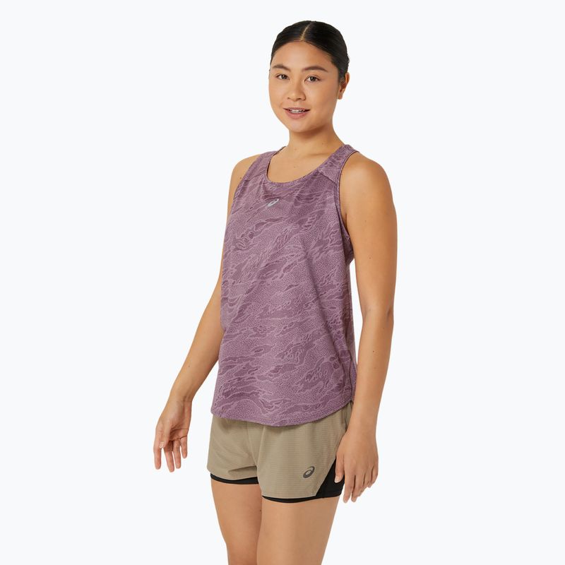 Tank top do biegania damski ASICS Road All Over Print Tank dusty mauve