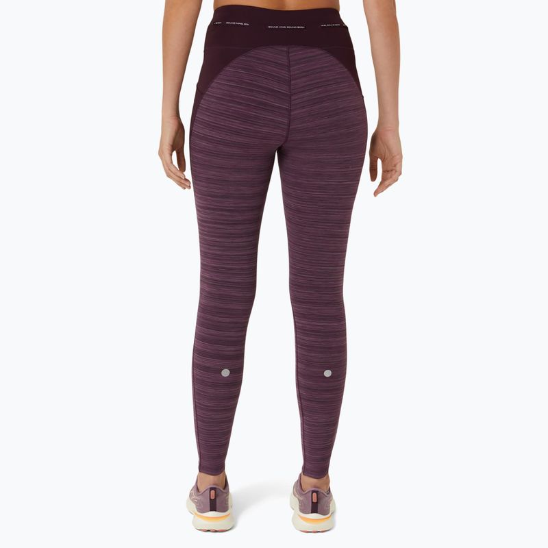 Legginsy do biegania damskie ASICS Nagino Run dark aubergine heather 3