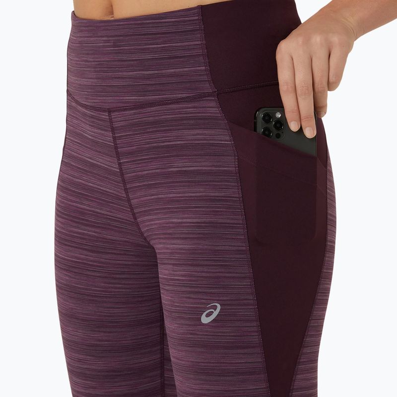 Legginsy do biegania damskie ASICS Nagino Run dark aubergine heather 5