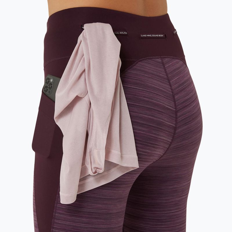 Legginsy do biegania damskie ASICS Nagino Run dark aubergine heather 6