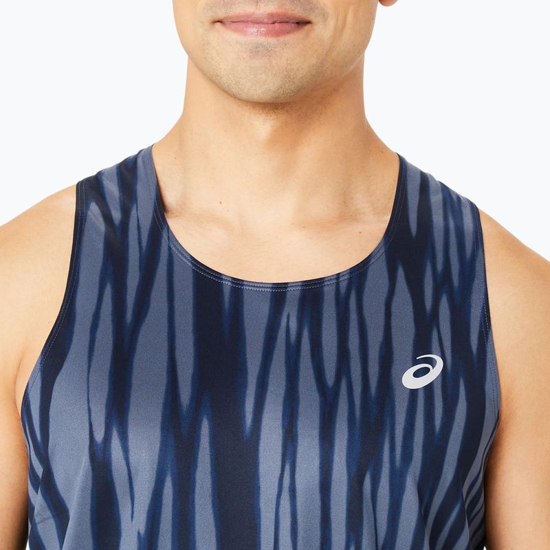 Koszulka do biegania męska ASICS  Road All Over Print Singlet blue expanse/midnight 4