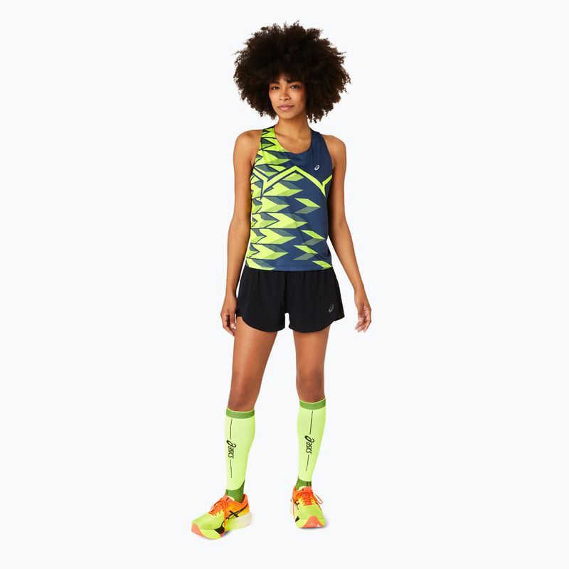 Koszulka do biegania damska ASICS Light Graphic Tank french blue/safety yellow 2