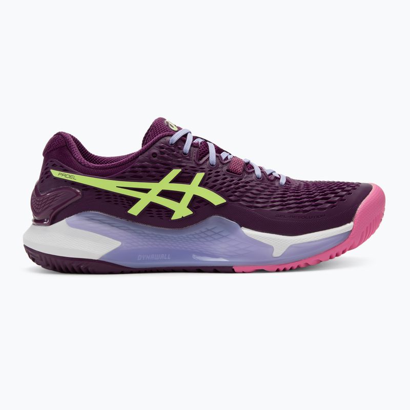 Buty do padla damskie ASICS Gel-Resolution 9 Padel W deep mauve/lime green 2