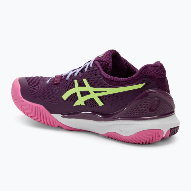 Buty do padla damskie ASICS Gel-Resolution 9 Padel W deep mauve/lime green 3