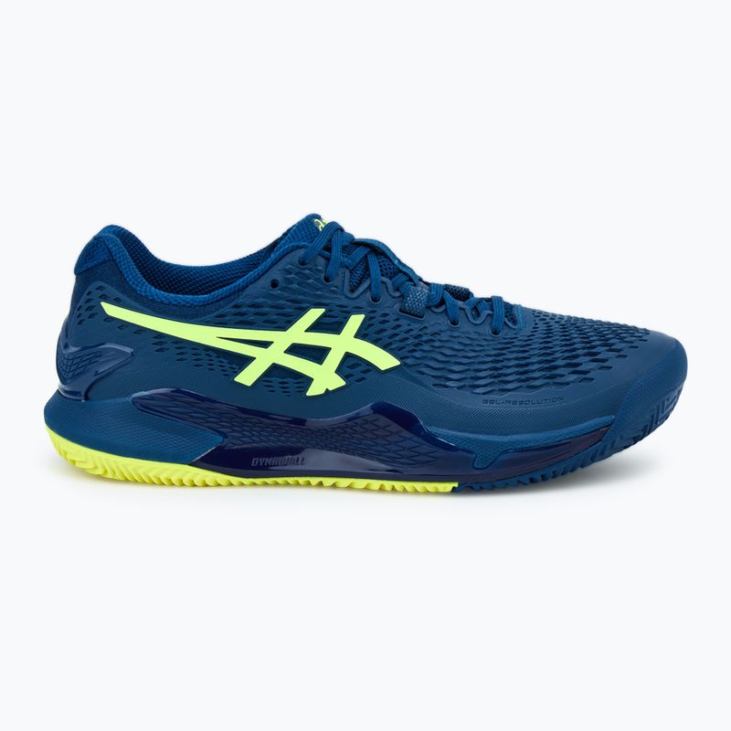 Buty do tenisa męskie ASICS Gel-Resolution 9 Clay mako blue/safety yellow 2