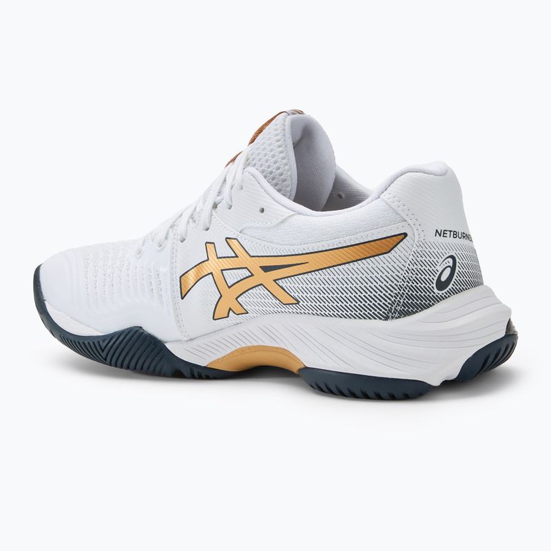 Buty męskie ASICS Netburner Ballistic FF 3 white/ pure gold 3