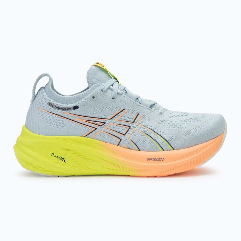 Buty do biegania damskie ASICS Gel-Nimbus 26 Paris cool grey/safety yellow 2